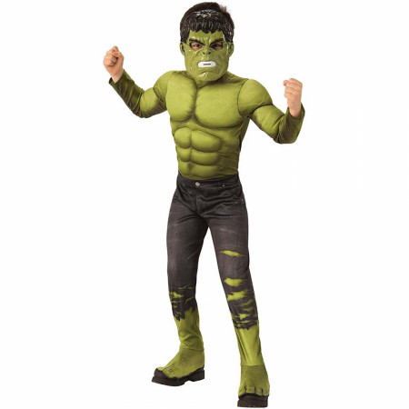 Marvel Avengers The Incredible Hulk Muscle Chest Deluxe Kids Costume